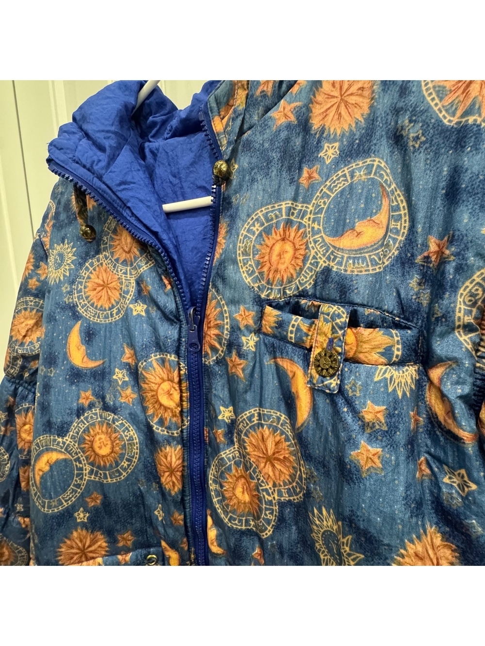VTG Zodiac Sun and Moon Reversible Wind Breaker-S/M